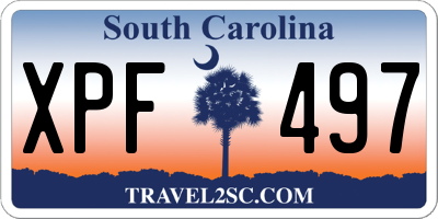 SC license plate XPF497