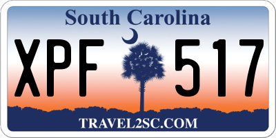 SC license plate XPF517