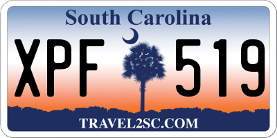 SC license plate XPF519