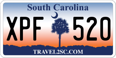 SC license plate XPF520