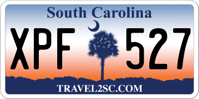 SC license plate XPF527