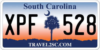 SC license plate XPF528