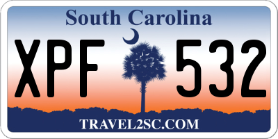 SC license plate XPF532