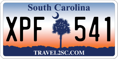 SC license plate XPF541