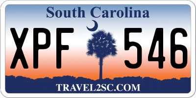 SC license plate XPF546