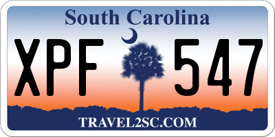 SC license plate XPF547