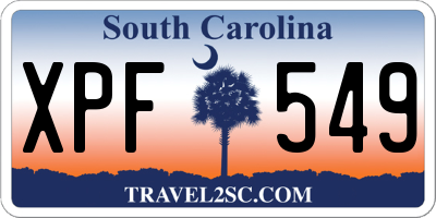 SC license plate XPF549