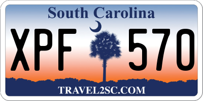 SC license plate XPF570