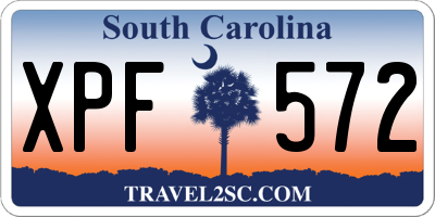 SC license plate XPF572
