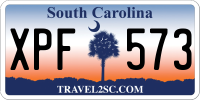 SC license plate XPF573