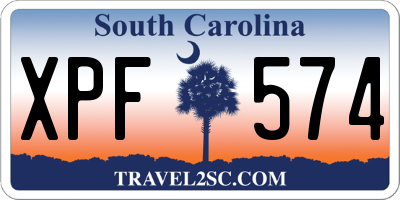 SC license plate XPF574