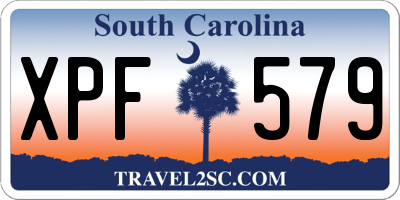 SC license plate XPF579