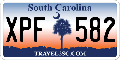 SC license plate XPF582