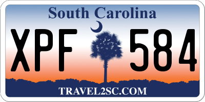 SC license plate XPF584