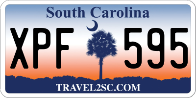 SC license plate XPF595