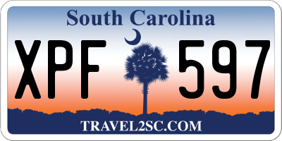 SC license plate XPF597