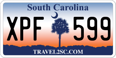 SC license plate XPF599