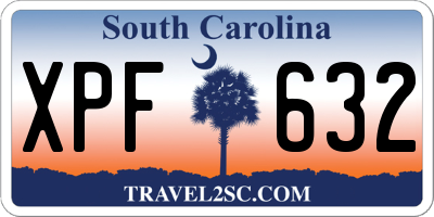 SC license plate XPF632