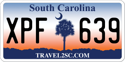 SC license plate XPF639