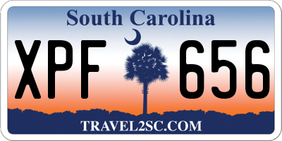 SC license plate XPF656