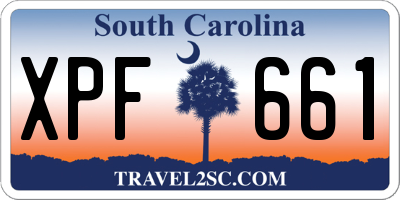 SC license plate XPF661