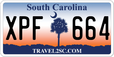 SC license plate XPF664