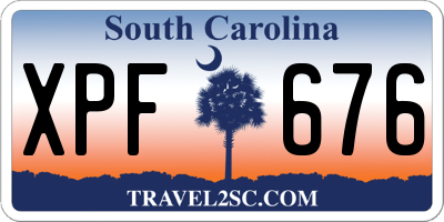 SC license plate XPF676