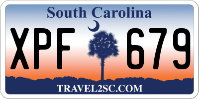 SC license plate XPF679