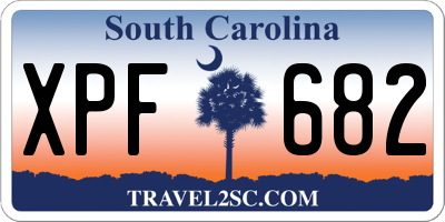 SC license plate XPF682