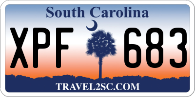 SC license plate XPF683
