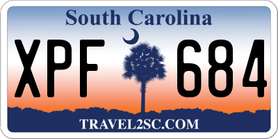 SC license plate XPF684