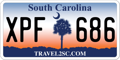 SC license plate XPF686