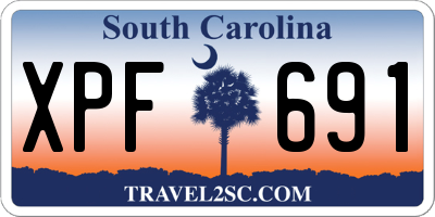 SC license plate XPF691