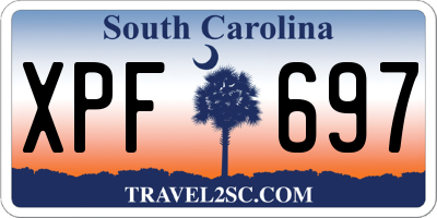 SC license plate XPF697