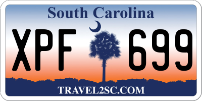SC license plate XPF699