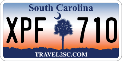 SC license plate XPF710