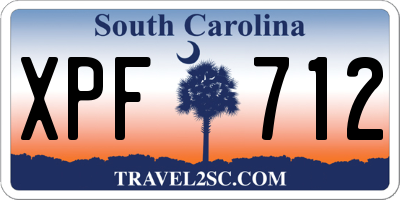 SC license plate XPF712