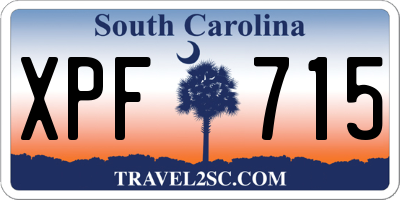 SC license plate XPF715