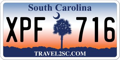 SC license plate XPF716