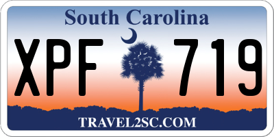 SC license plate XPF719