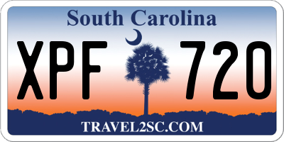 SC license plate XPF720