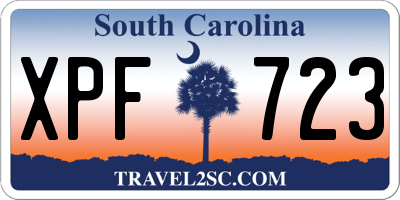 SC license plate XPF723