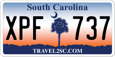 SC license plate XPF737