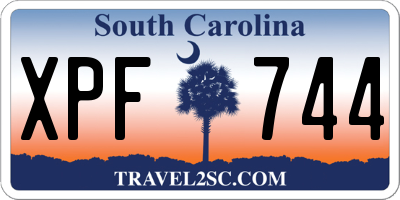 SC license plate XPF744