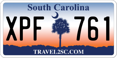 SC license plate XPF761