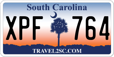 SC license plate XPF764