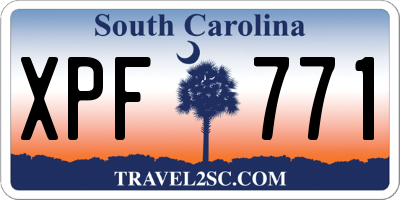 SC license plate XPF771