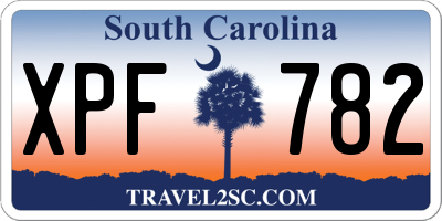 SC license plate XPF782