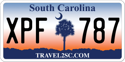 SC license plate XPF787