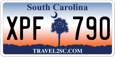 SC license plate XPF790